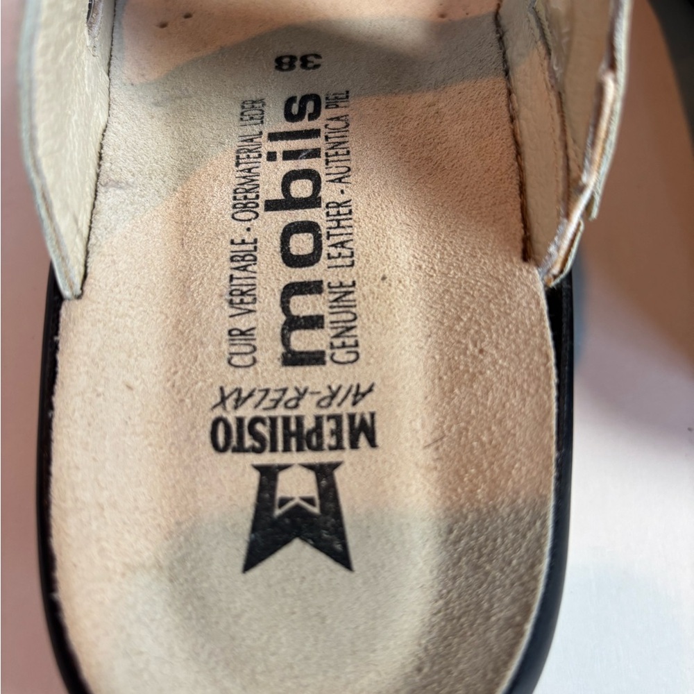 Mephisto Mobils Air Relax Croc Embossed Slide Sandals Yellow EU 38 / US 8 Wedge - Picture 4 of 8